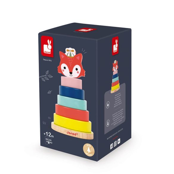 Janod - Baby Forest Volpe Impilabile gioco per bambini di 1 -3 anni prezzi bassi