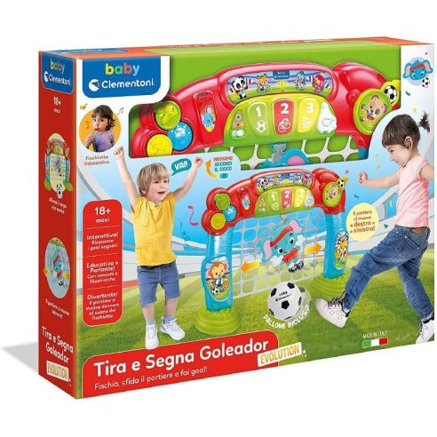 Clementoni - Tira e Segna Goleador porta calcio per bambini