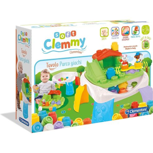 Clementoni - Soft Clemmy - Tavolo Clementoni per bambini costruzioni morbide prezzi bassi