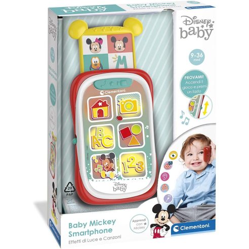 Clementoni - Smartphone Disney Baby Mickey telefono luci e suoni per bambini
