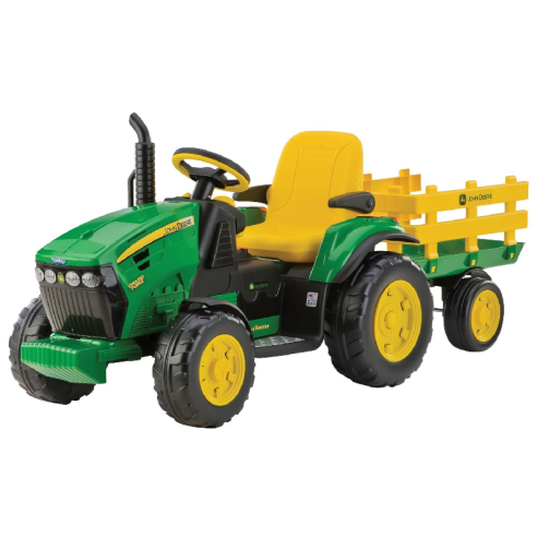 Peg Perego - John Deere Ground Force con carretto - Trattore elettrico