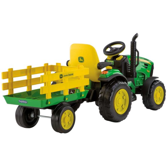 Peg Perego - John Deere Ground Force con carretto - Trattore elettrico