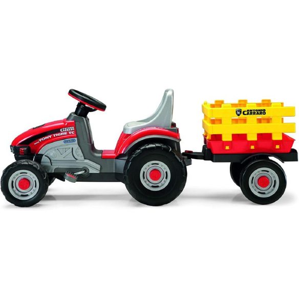 Pèg Pèrego - Trattore Mini Tony Tigre con rimorchio a pedali