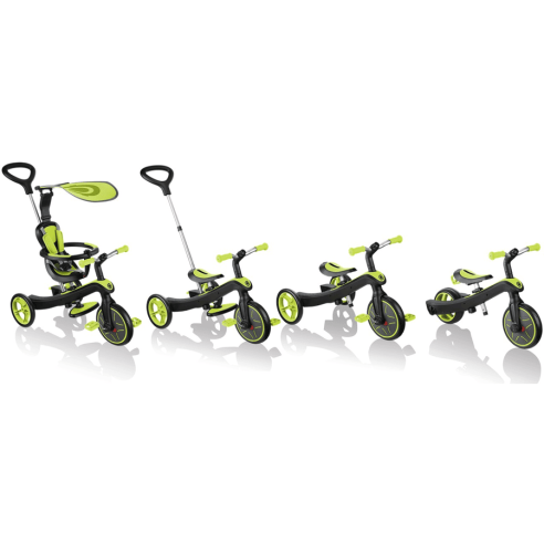 Globber - EXPLORER TRIKE 4in1 - Triciclo & balance bike tutto-in-uno