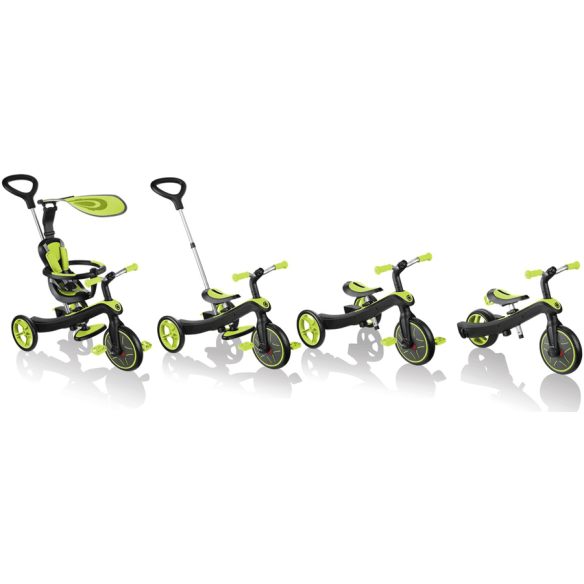 Globber - EXPLORER TRIKE 4in1 - Triciclo & balance bike tutto-in-uno