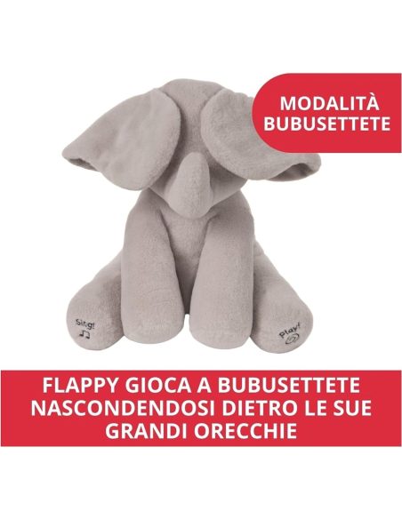 Baby Gund Elefantino che muove le orecchie e gioca a cucù