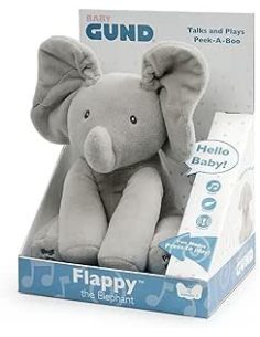 Baby Gund Elefantino che muove le orecchie e gioca a cucù