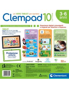 Clementoni - Clempad 10" dai 3-6anni 2