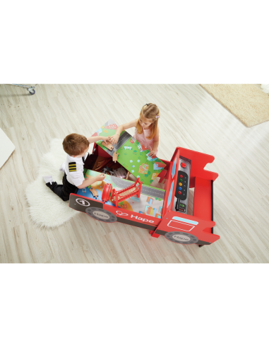 Hape Grande tavolo treno con cabina richiudibile di legno per bambini