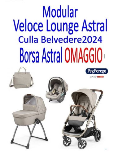Peg Perego Trio Passeggino Veloce Lounge Modulare 2024