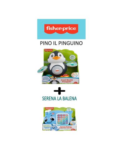 Fisher Price - Parlamici - Pino Pinguino numeri e colori + Serena Balena Indovina Con Me
