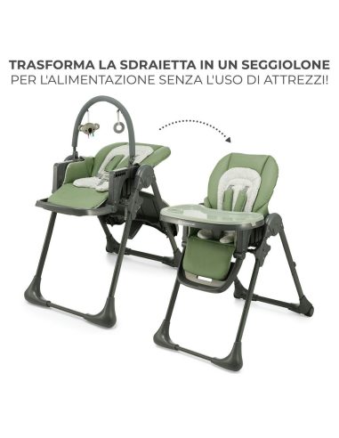 kinderkraft seggiolone pappa e sdraietta Tummie