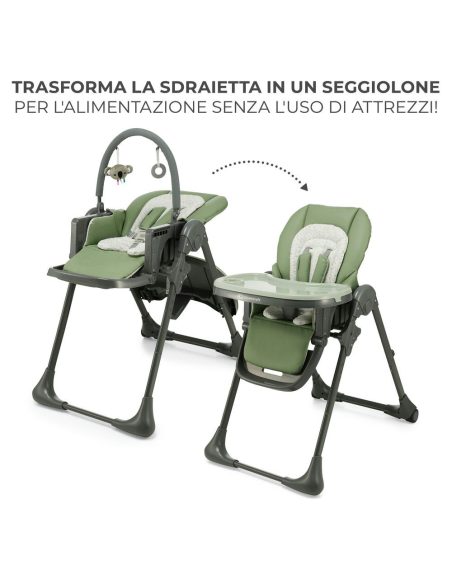 kinderkraft seggiolone pappa e sdraietta Tummie