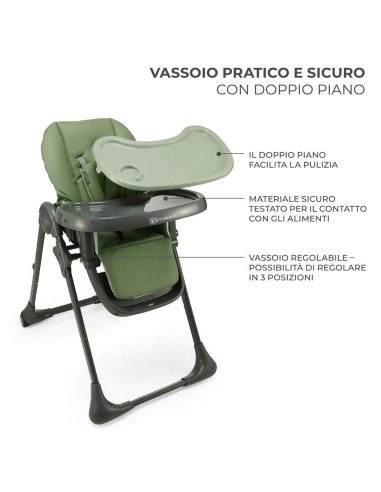 kinderkraft seggiolone pappa e sdraietta Tummie