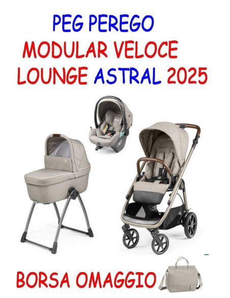 Peg Perego  Veloce Lounge Trio Passeggino Modulare 2025