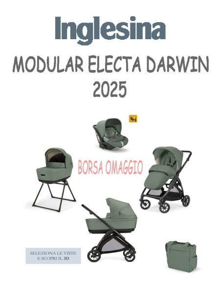 Inglesina Electa Darwin 2025 trio passeggino sistema modulare