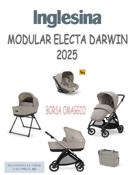 Inglesina Electa Darwin 2025 trio passeggino sistema modulare