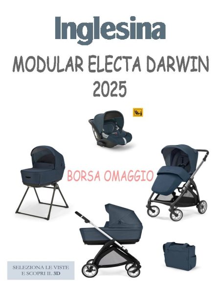 Inglesina Electa Darwin 2025 trio passeggino sistema modulare
