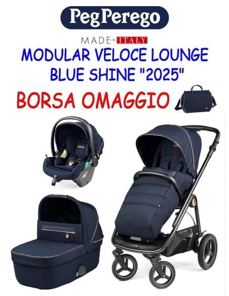 Peg Perego  Veloce Lounge Trio Passeggino Modulare 2025
