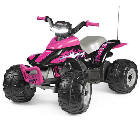 Peg Perego - Quad elettrico per bambine con luci e suoni