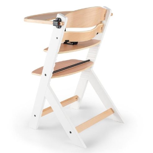 Kinderkraft - Enock col. Naturale/Bianco - Seggiolone in Legno evolutivo