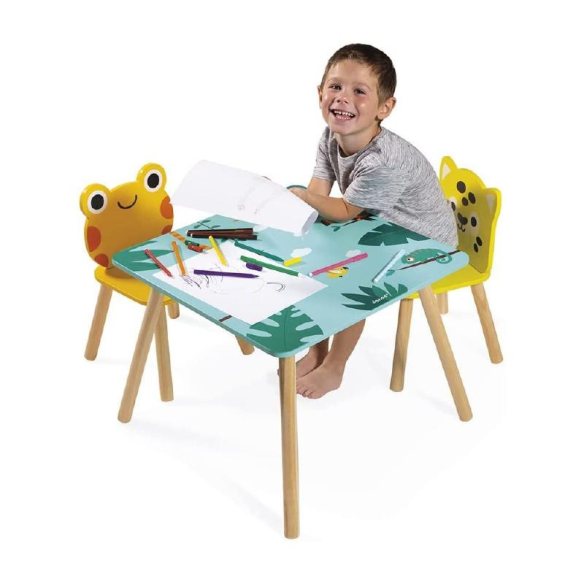 Janod - Tropik - Set Tavolo e 2 sedie in legno da bambini prezzo basso