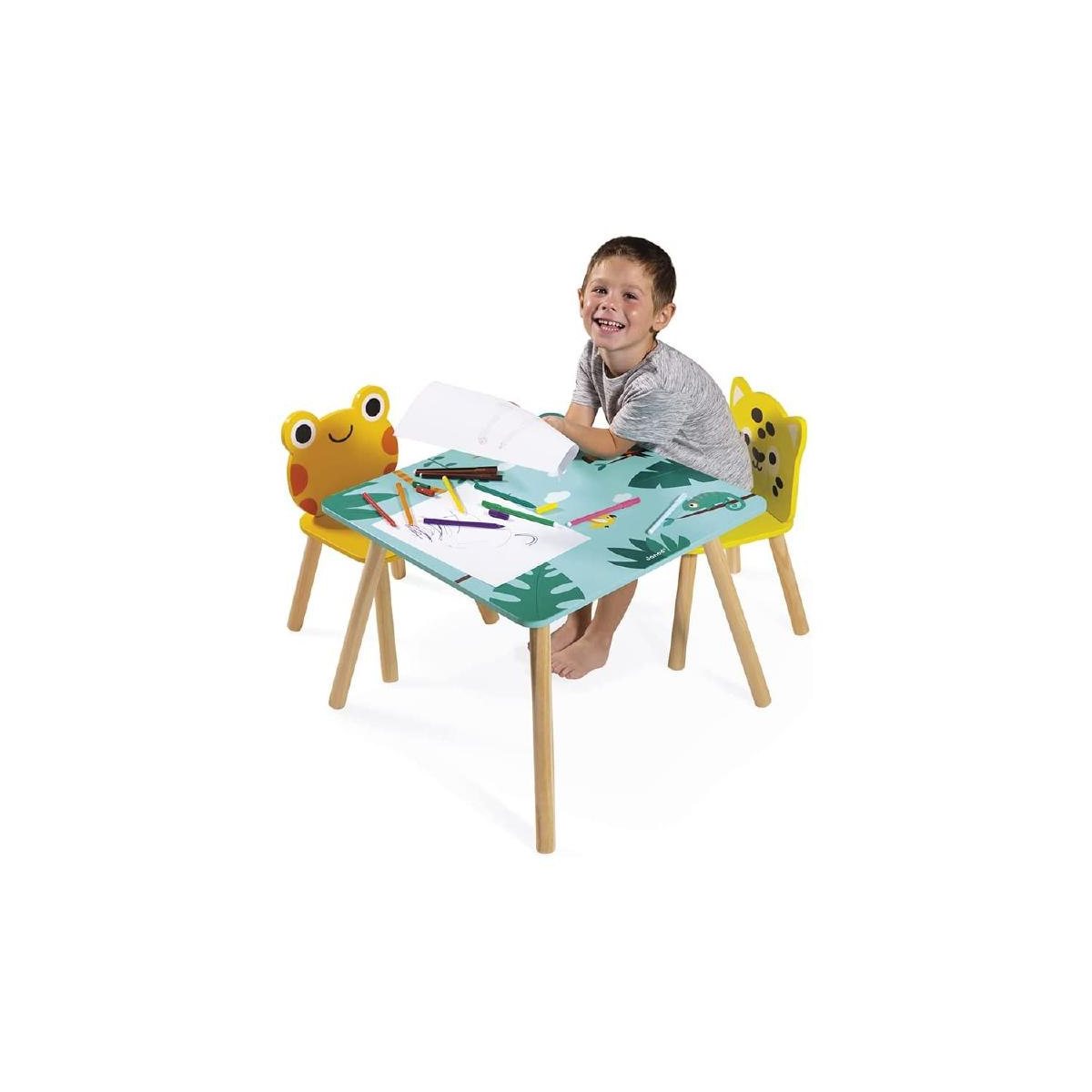 Janod Tropik Set Tavolo e sedie in legno da bambini prezzo basso