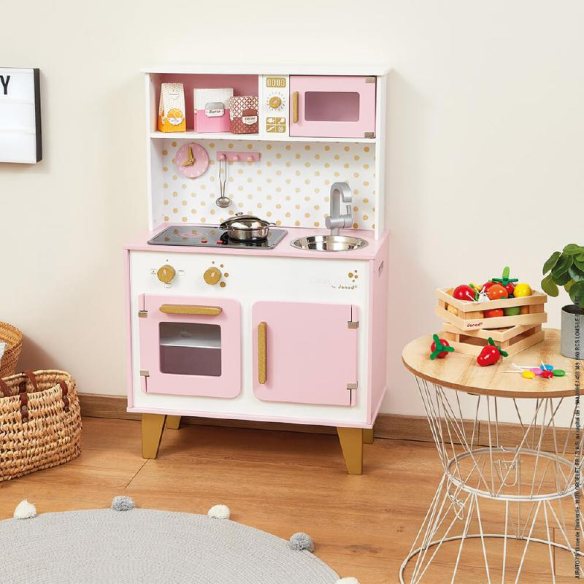 Janod - Grande cucina candy chic in legno per bambine