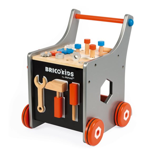 Janod - Brico' Kids - Carrello Porta Attrezzi Magnetico (Legno)