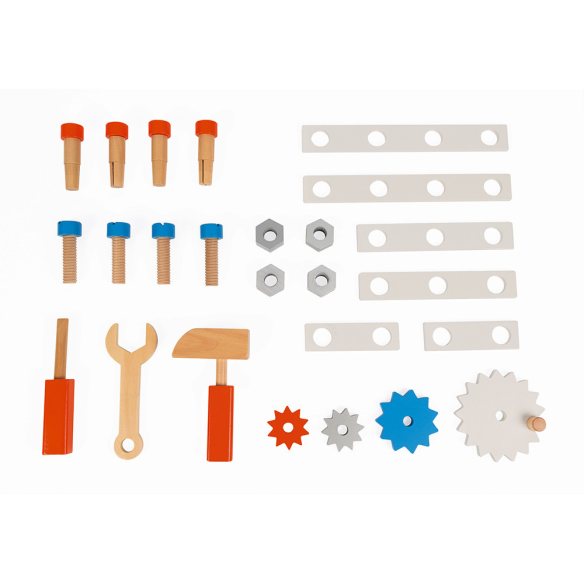 Janod - Brico' Kids - Carrello Porta Attrezzi Magnetico (Legno)